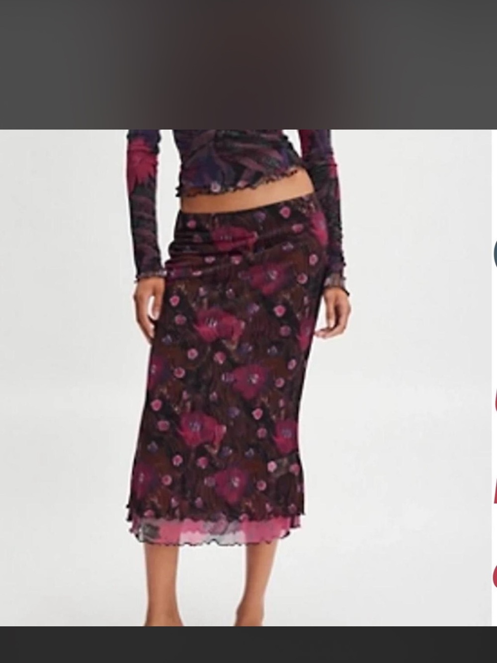 Free people multicolored floral maxi skirt!!